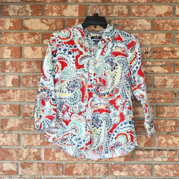 Chaps Multicolored Top - Picture 2 of 5